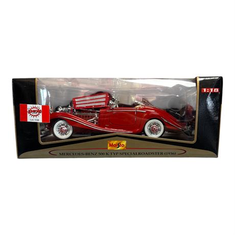 Maisto 1:18 Die Cast Metal Mercedes Benz 500K Typ Special Roadster 1936