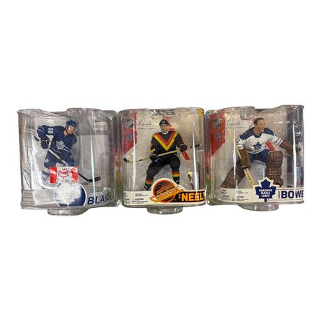 3 McFarlane Hockey Figures, In Original Blister Packs