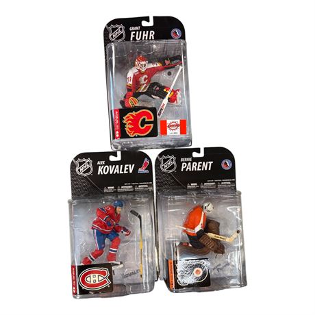 3 McFarlane Hockey Action Figures, In Original Blister Packs