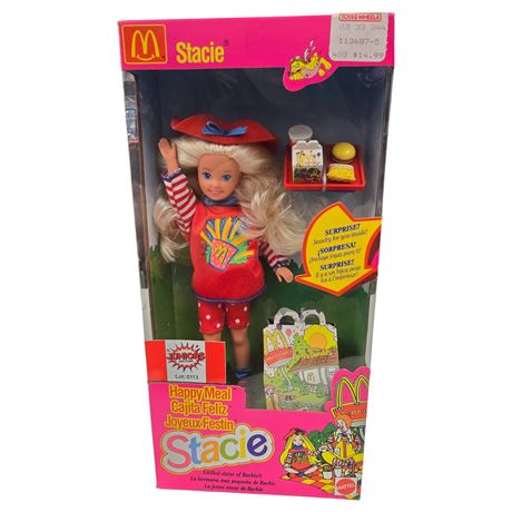 1993 Mattel McDonalds Happy Meal Stacie Barbie, In Original Box