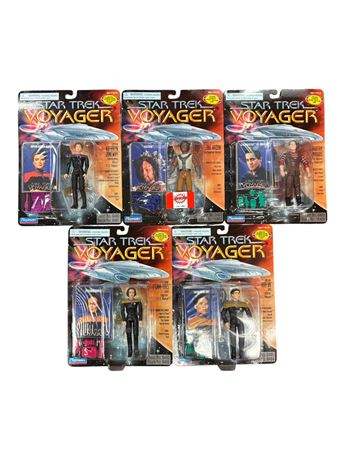 5 Playmates Star Trek Action Figures, In Original Blister Packs