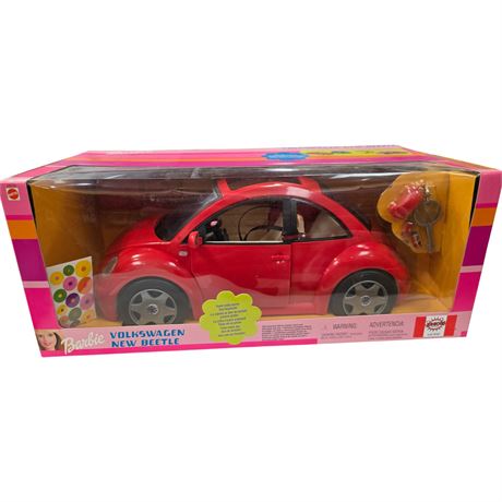 2000 Mattel Barbie Red Volkswagen New Beetle, In Original Box