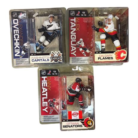 3 McFarlane Hockey Action Figures, In Original Blister Packs