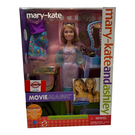 2001 Mattel Mary-Kate & Ashley Movie Magic Fashion Doll, In Original Box
