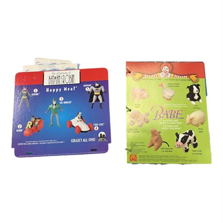 Binder Full Of McDonalds Happy Meal Cardboard Displays