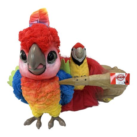Electronic Fur Real Friends Parrot & Gemmy Parrot