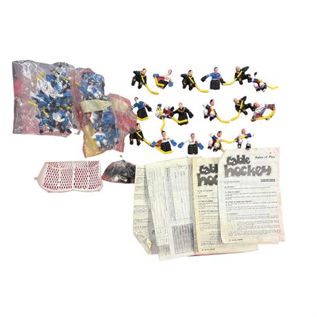 Assortment Of Coleco Table Hockey Players & Nets , With Instructions
