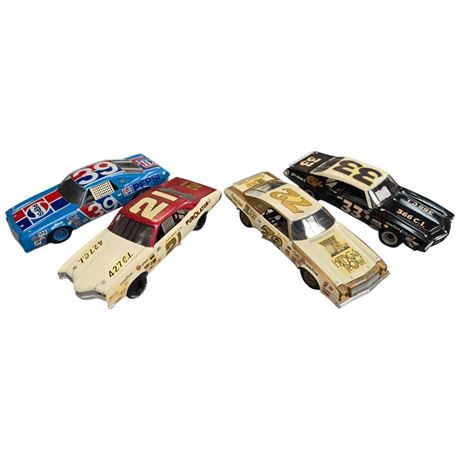 4 Vintage Race Car Models