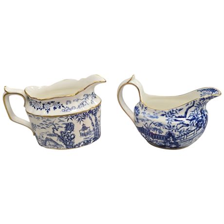 2 Vintage "Mikado" Royal Crown Derby Creamers