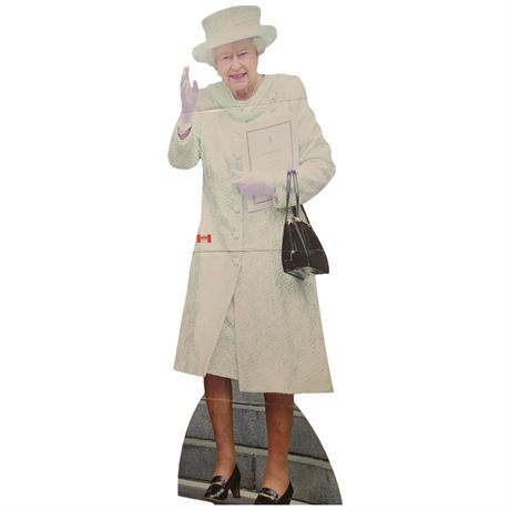 Vintage Cardboard Standee Of Queen Elizabeth