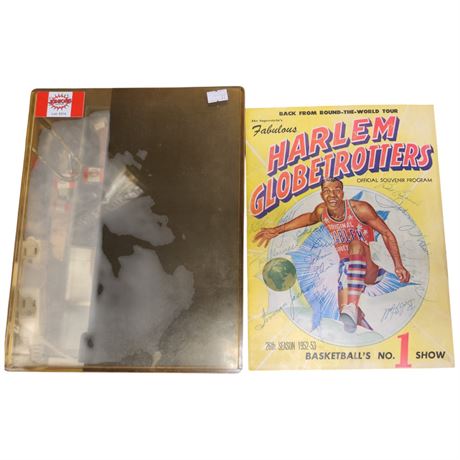 Signed 1952-53 Harlem Globe Trotters Official Souvenir Program