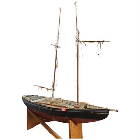 Very Large Vintage Model Sail Boat