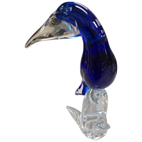 Large Vintage Murano Art Glass Bird