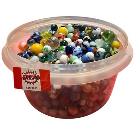Large Assortment Of Vintage Marbles