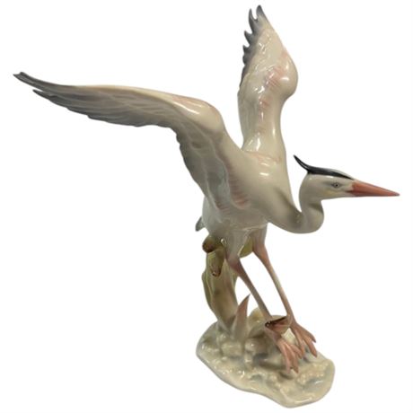 Vintage Porcelain German Crane