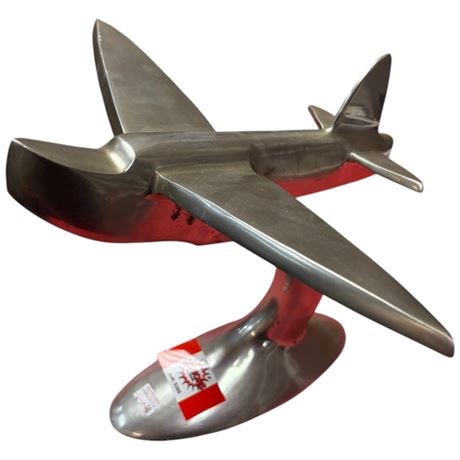 Vintage Metal Airplane Sculpture