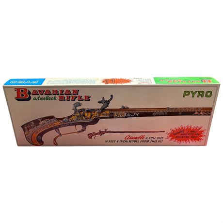 Vintage Pyro Bavarian Wheel Lock Rifle Model Kit, In Original Box