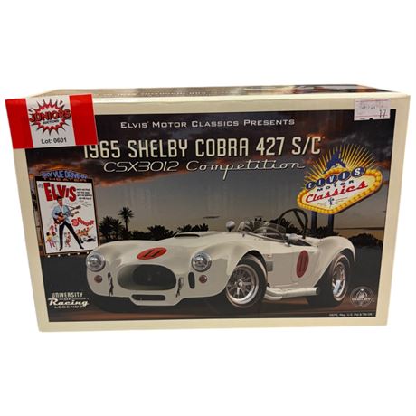 1:24 Die Cast University Racing Legends Elvis 1965 Shelby Cobra
