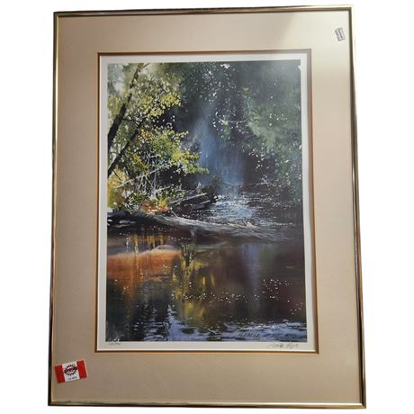 Framed Print "Morning On The Yellow Dog River" Signed By Nita Engle