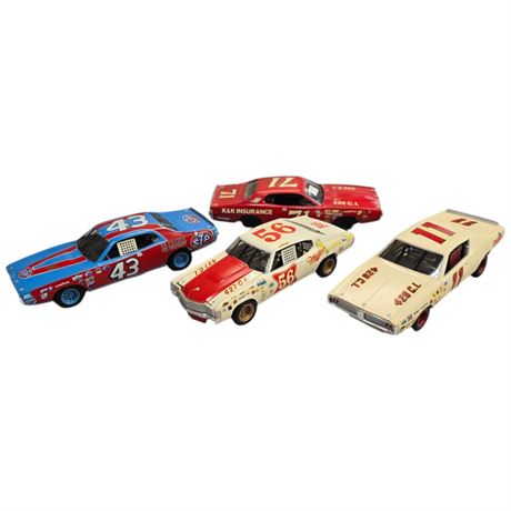 4 Vintage Race Car Models