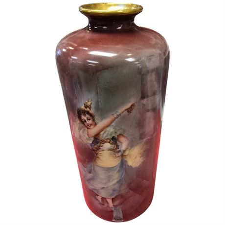 Early Hand Painted Royal Bayreuth Vase