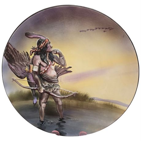 Early Hand Painted Embossed Nippon Display Plate