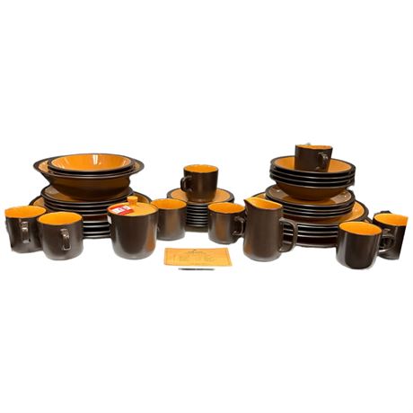 Approx 45 Piece Set Of Mikasa Terra Stone Place Setting