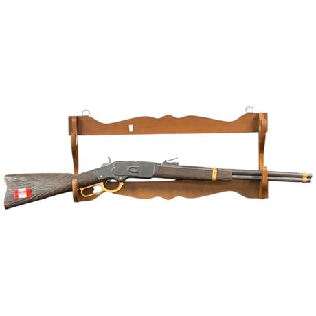 Vintage Model Lever Action Carbine With Gun Rack