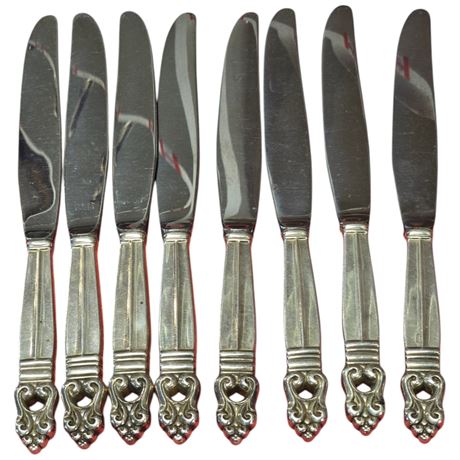 8 Sterling Silver Handled Butter Knives