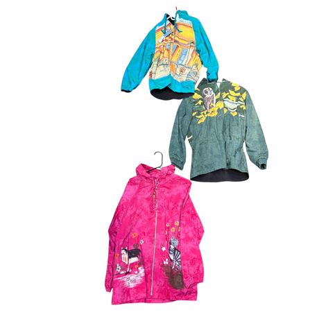 3 Vintage Blue Persuasion Painted Jackets
