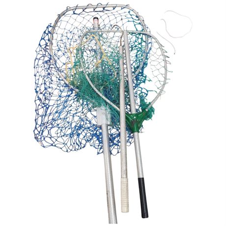 Vintage Fishing Nets & Gaffing Pole