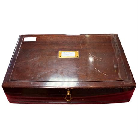 Vintage Wooden Pacific Cutlery Box