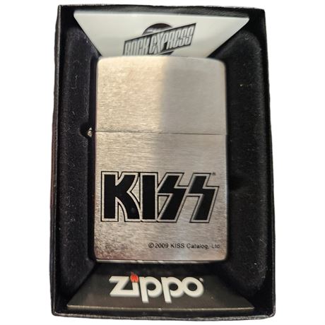 New Never Used "Kiss" Zippo Lighter, In Original Case