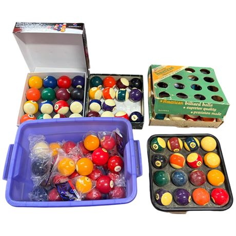 Large Assortment Of Billiards Balls