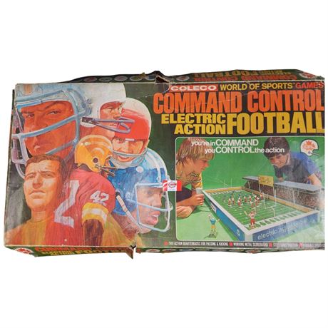 Vintage Coleco World Of Sports Command Control Electric Action Football Game