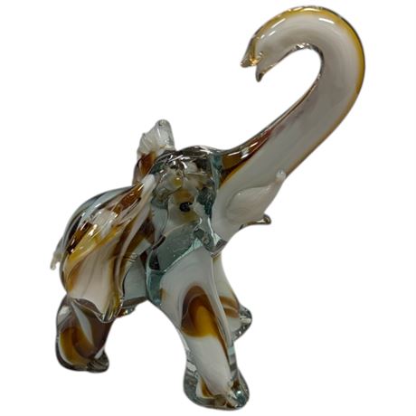 Hand Blown Art Glass Elephant