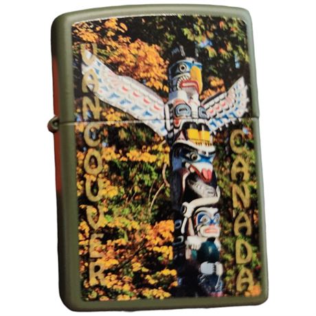 New Never Used Zippo Vancouver Totem Pole Lighter