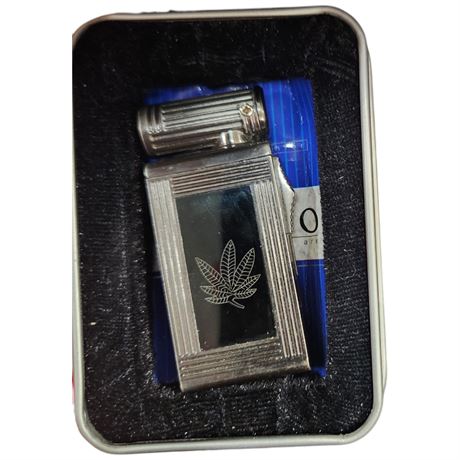 Nibo Jet Lighter With Marijuana Motif, In Case