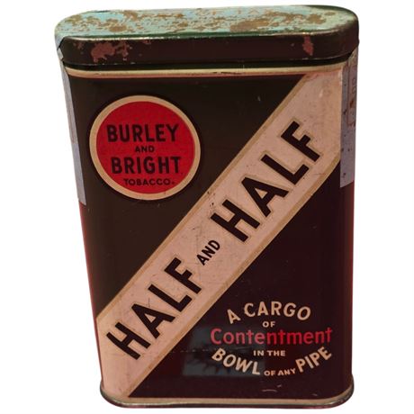 Vintage Half And Half Tobacco Pocket Tin