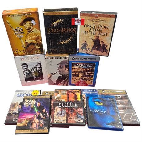 Assorted DVDs & Vhs Tapes