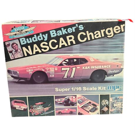 Vintage Mpc Buddy Bakers Nascar Charger Super 1:16 Model Kit