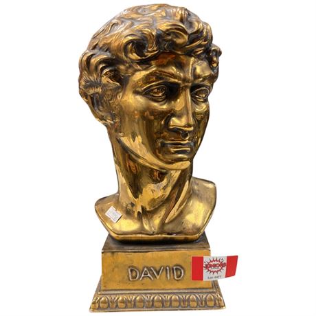 Porcelain Golden Bust Of David