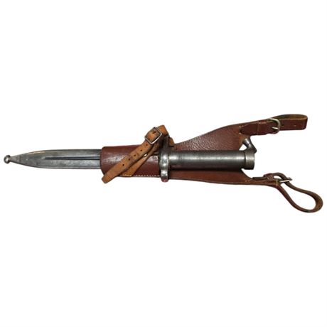 Vintage Swedish Mauser M1896 Bayonette With Sheath