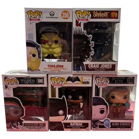 5 Pop Figurines In Original Boxes