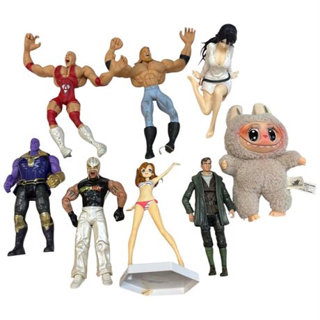 Assortment Of Figures, Action, Anime, Etc..