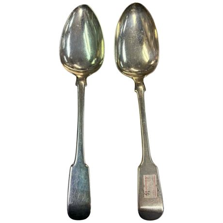 Pair Of Sterling Silver Stamped Spoons