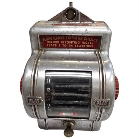 Early Table Top Coin Operated 24 Selection Jukebox Music Selector