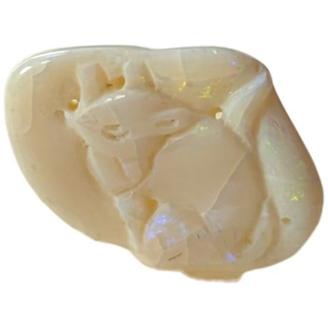 19Th Century Chinese Carved Australian Fire Opal