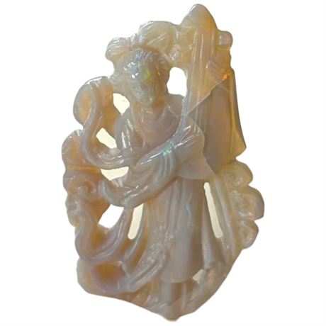 19Th Century Chinese Carved Australian Fire Opal