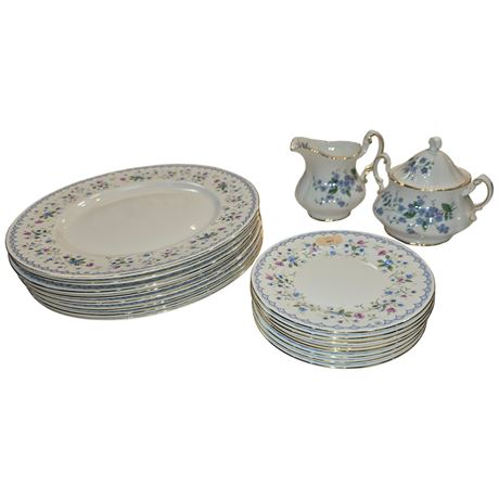 Approx 18 Piece Paragon "Forget Me Not" Luncheon Set